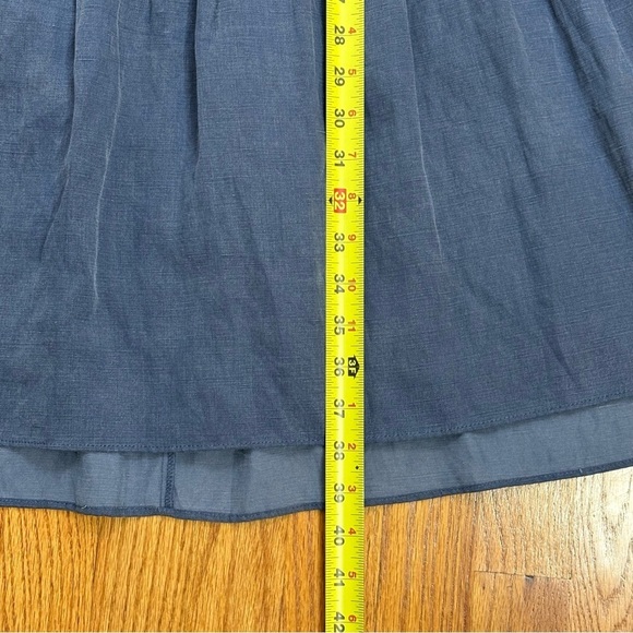 ULLA JOHNSON Olivia Off-the-Shoulder Tiered Ruffle Chambray Denim Linen Dress 2 - Picture 15 of 17